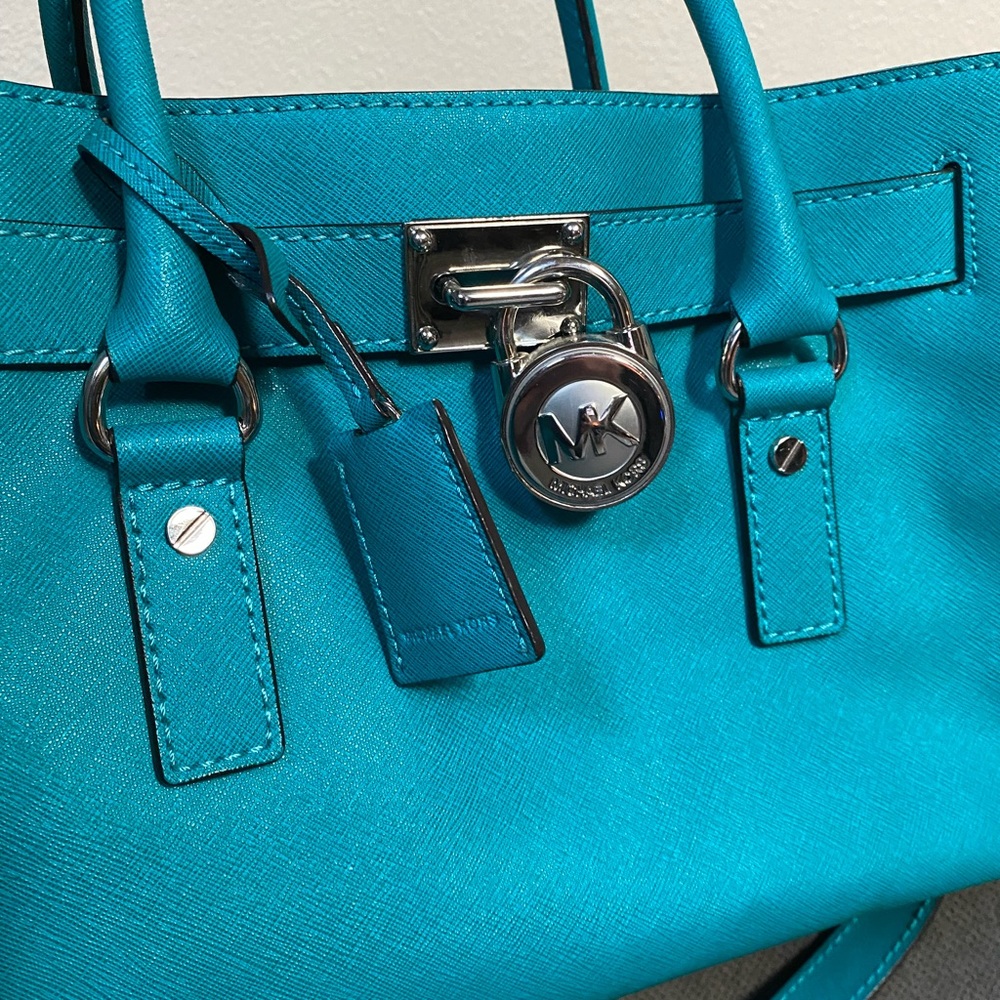 Michael Kors turquoise large satchel